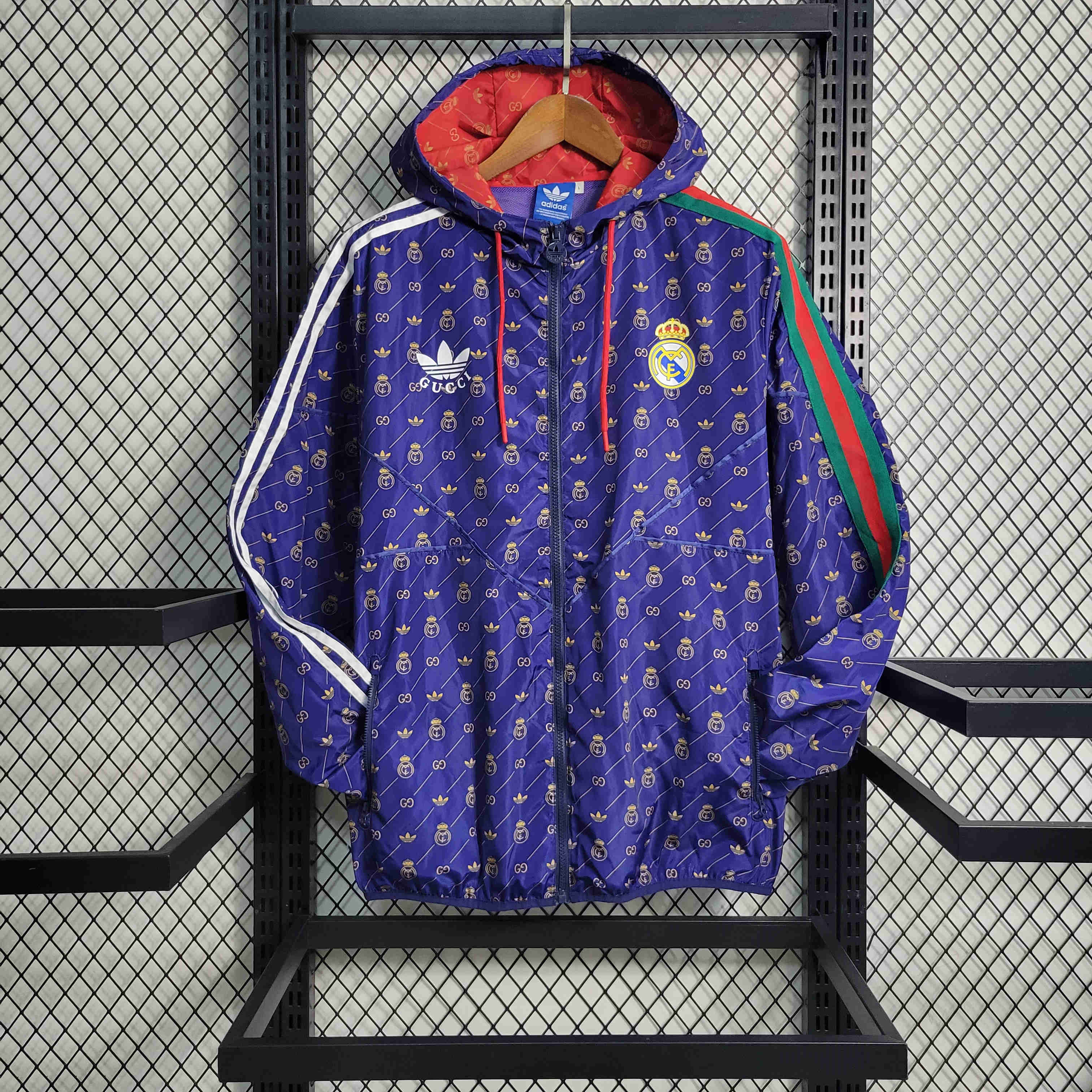 23-24 Real Madrid x GUCCI Navy Windbreaker